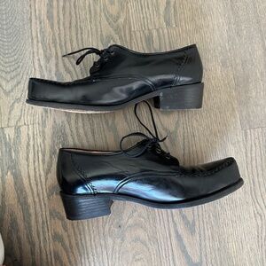 Robert Clergerie Paris Black Oxford  Leather Loafers